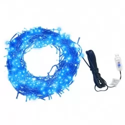 LED стринг със 150 LED, синьо, 15 м, PVC