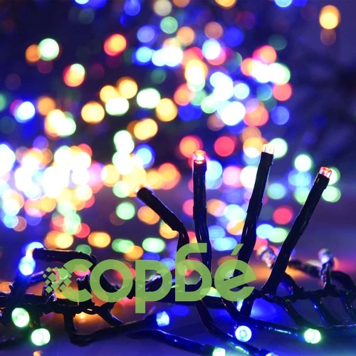 LED клъстърен стринг с 400 LED многоцветен 7,4 м PVC ➤ топ цена ➤ sorbe.bg