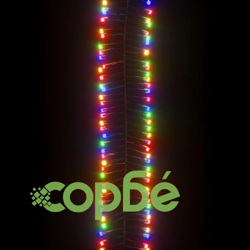 LED клъстърен стринг с 400 LED многоцветен 7,4 м PVC ➤ топ цена ➤ sorbe.bg
