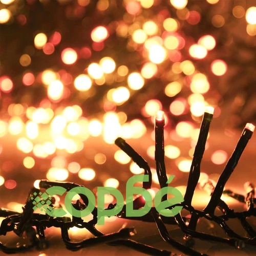 LED клъстърен стринг с 1000 LED топло бяло 11 м PVC ➤ топ цена ➤ sorbe.bg