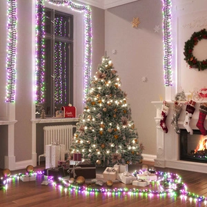 LED клъстърен стринг с 2000 LED пастелен многоцветен 17 м PVC