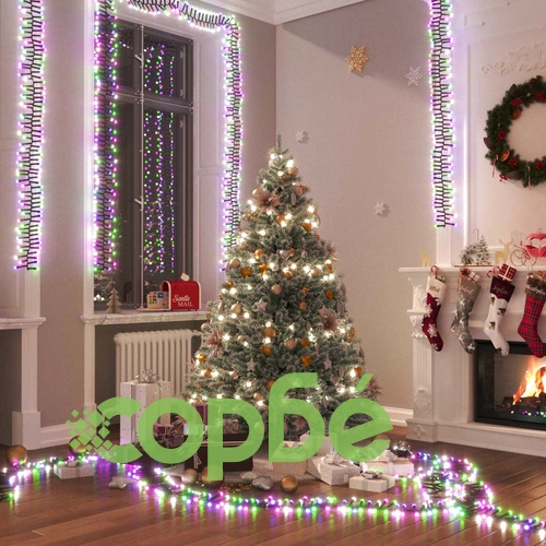 LED клъстърен стринг с 2000 LED пастелен многоцветен 17 м PVC ➤ топ цена ➤ sorbe.bg