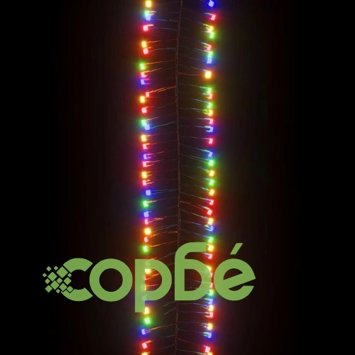 LED клъстърен стринг с 3000 LED многоцветен 23 м PVC ➤ топ цена ➤ sorbe.bg