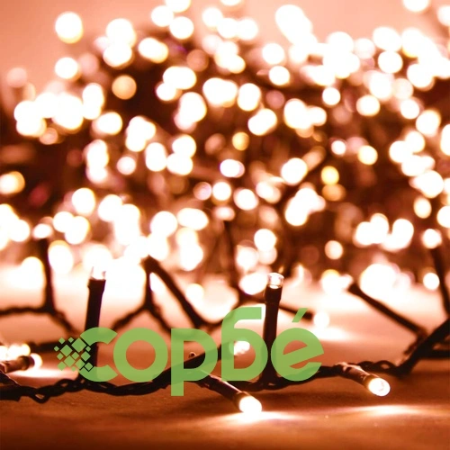Компактен LED стринг с 1000 LED топло бяло 25 м PVC ➤ топ цена ➤ sorbe.bg