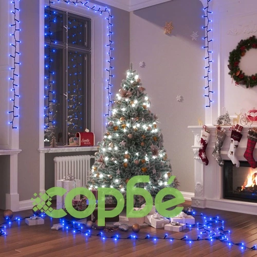 Компактен LED стринг с 2000 LED синьо 45 м PVC ➤ топ цена ➤ sorbe.bg