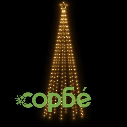 Конусовидна елха, топло бяло, 310 LED, 100x300 см ➤ топ цена ➤ sorbe.bg