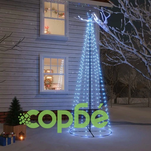 Конусовидна елха, синя, 310 LED, 100x300 см ➤ топ цена ➤ sorbe.bg