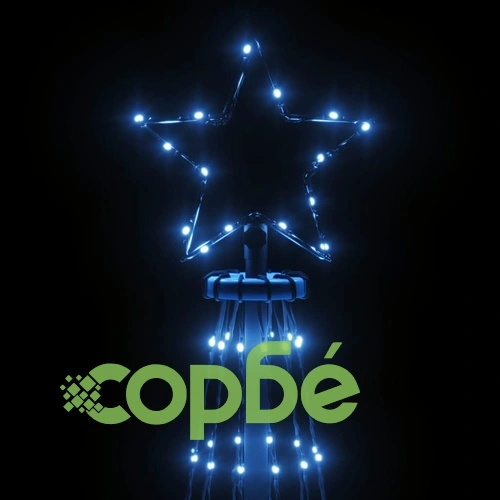 Конусовидна елха, синя, 732 LED, 160x500 см ➤ топ цена ➤ sorbe.bg