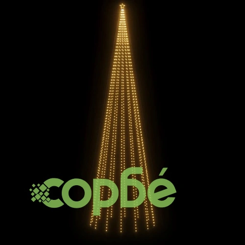 Коледна елха конус, топло бяло, 1134 LED, 230x800 см ➤ топ цена ➤ sorbe.bg