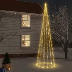 Коледна елха конус, топло бяло, 1134 LED, 230x800 см