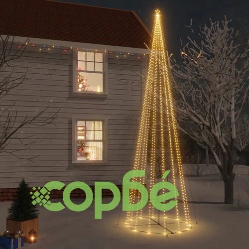 Коледна елха конус, топло бяло, 1134 LED, 230x800 см ➤ топ цена ➤ sorbe.bg