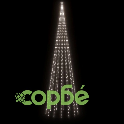 Коледна елха конус, студено бяло, 1134 LED, 230x800 см ➤ топ цена ➤ sorbe.bg