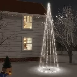 Коледна елха конус, студено бяло, 1134 LED, 230x800 см