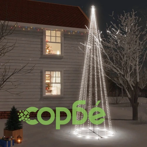 Коледна елха конус, студено бяло, 1134 LED, 230x800 см ➤ топ цена ➤ sorbe.bg