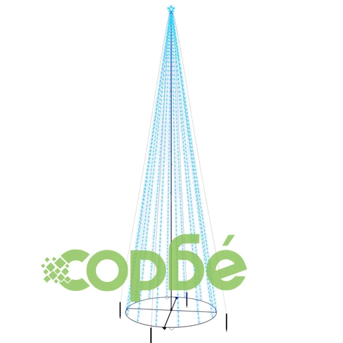 Коледна елха конус, синя, 1134 LED, 230x800 см ➤ топ цена ➤ sorbe.bg