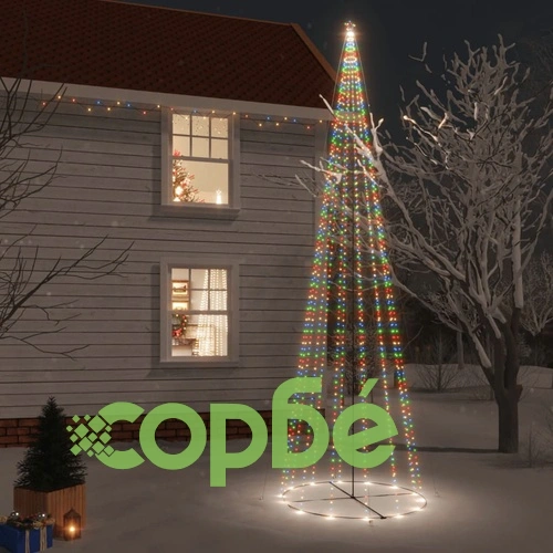 Коледна елха конус, цветна, 1134 LED, 230x800 см ➤ топ цена ➤ sorbe.bg