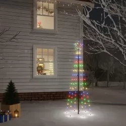 Коледна елха с шип, многоцветна, 108 LED, 180 см