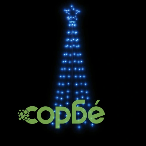 Коледна елха с шип, синя, 108 LED, 180 см на топ цена от sorbe.bg Коледна елха с шип, синя, 108 LED, 180 см ➤ топ цена ➤ sorbe.bg