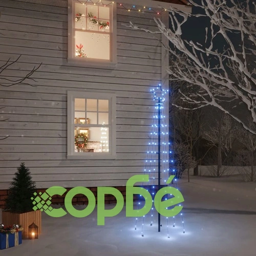 Коледна елха с шип, синя, 108 LED, 180 см на топ цена от sorbe.bg Коледна елха с шип, синя, 108 LED, 180 см ➤ топ цена ➤ sorbe.bg