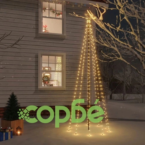 Коледна елха с шип, топло бяло, 310 LED, 300 см ➤ топ цена ➤ sorbe.bg