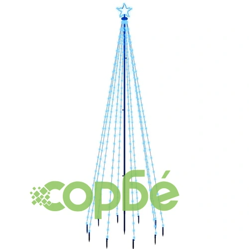 Коледна елха с шип, синя, 310 LED, 300 см ➤ топ цена ➤ sorbe.bg