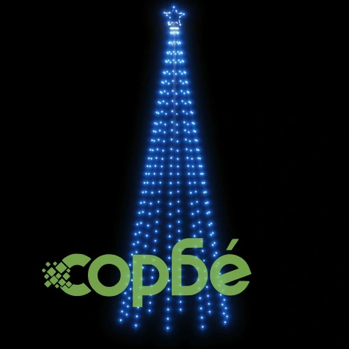 Коледна елха с шип, синя, 310 LED, 300 см ➤ топ цена ➤ sorbe.bg