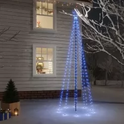 Коледна елха с шип, синя, 310 LED, 300 см