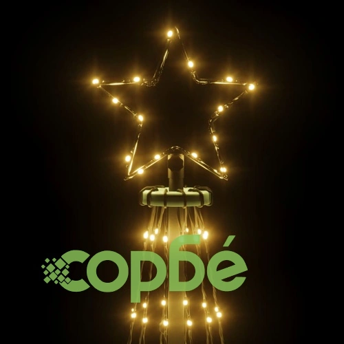 Коледна елха с шип, топло бяло, 732 LED, 500 см ➤ топ цена ➤ sorbe.bg