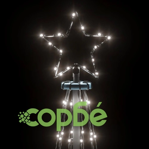 Коледна елха с шип, студено бяло, 732 LED, 500 см ➤ топ цена ➤ sorbe.bg