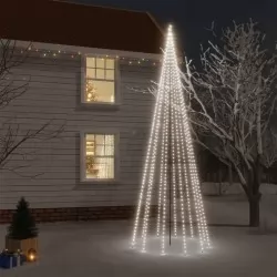 Коледна елха с шип, студено бяло, 732 LED, 500 см