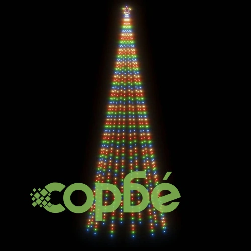 Коледна елха с шип, многоцветна, 732 LED, 500 см ➤ топ цена ➤ sorbe.bg