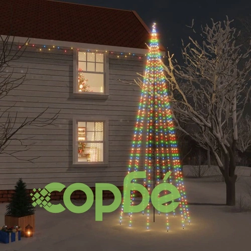Коледна елха с шип, многоцветна, 732 LED, 500 см ➤ топ цена ➤ sorbe.bg