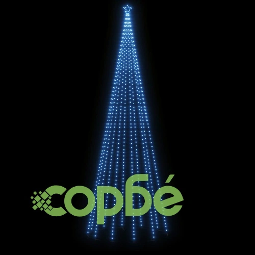 Коледна елха с шип, синя, 732 LED, 500 см ➤ топ цена ➤ sorbe.bg