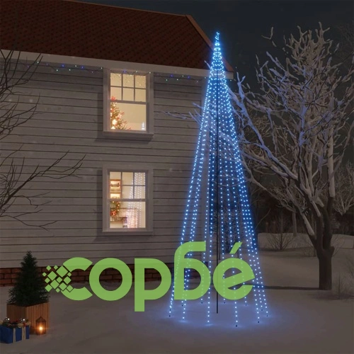 Коледна елха с шип, синя, 732 LED, 500 см ➤ топ цена ➤ sorbe.bg