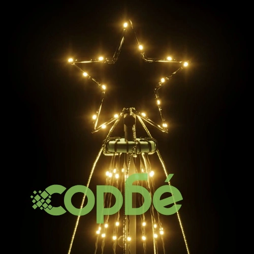 Коледна елха с шип, топло бяло, 1134 LED, 800 см ➤ топ цена ➤ sorbe.bg