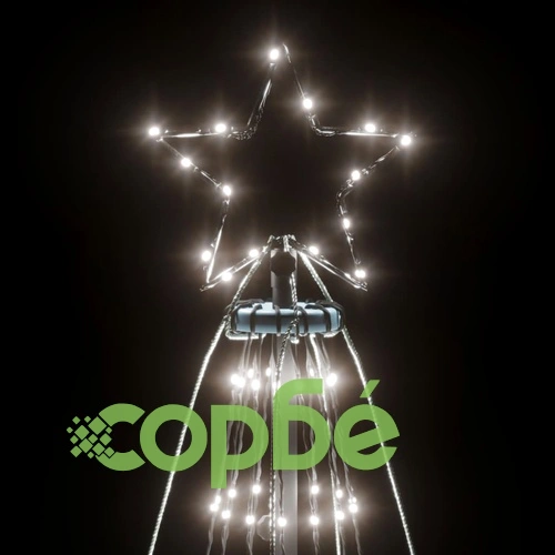 Коледна елха с шип, студено бяло, 1134 LED, 800 см ➤ топ цена ➤ sorbe.bg