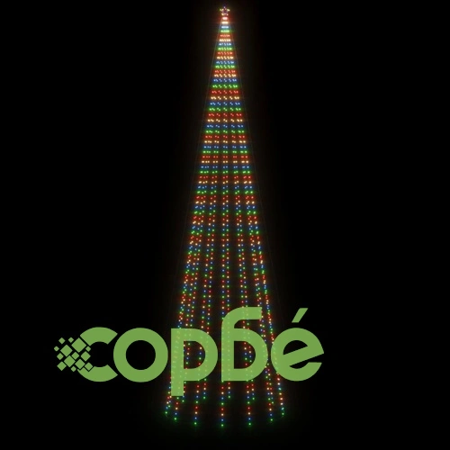 Коледна елха с шип, многоцветна, 1134 LED, 800 см ➤ топ цена ➤ sorbe.bg
