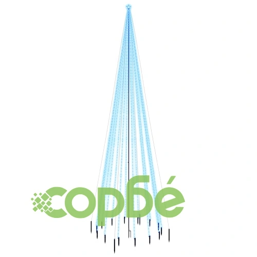 Коледна елха с шип, синя, 1134 LED, 800 см ➤ топ цена ➤ sorbe.bg