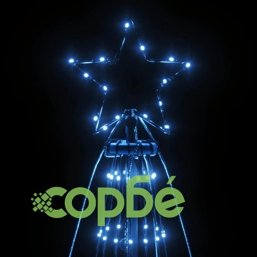 Коледна елха с шип, синя, 1134 LED, 800 см ➤ топ цена ➤ sorbe.bg