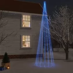 Коледна елха с шип, синя, 1134 LED, 800 см