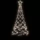 Коледна елха с шип, студено бяло, 200 LED, 180 см