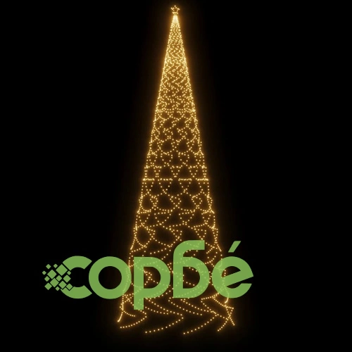 Коледна елха с шип, топло бяла, 3000 LED, 800 см ➤ топ цена ➤ sorbe.bg
