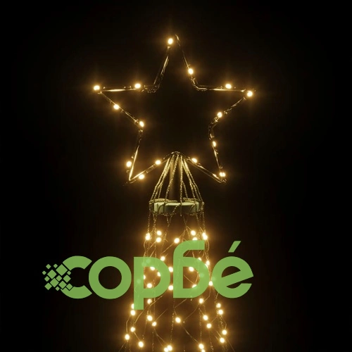 Коледна елха с шип, топло бяла, 3000 LED, 800 см ➤ топ цена ➤ sorbe.bg