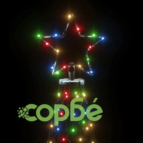 Коледна елха с шип, многоцветна, 3000 LED, 800 см ➤ топ цена ➤ sorbe.bg