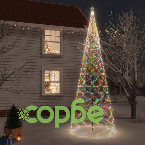 Коледна елха с шип, многоцветна, 3000 LED, 800 см ➤ топ цена ➤ sorbe.bg