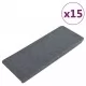 Самозалепващи стелки за стълби, 15 бр, 65x24,5x3,5 см, сиви