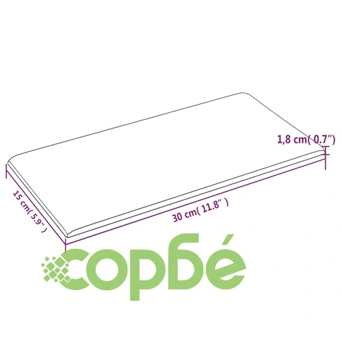 Стенни панели, 12 бр, тъмнозелени, 30x15 см, плат, 0,54 кв.м. ➤ топ цена ➤ sorbe.bg