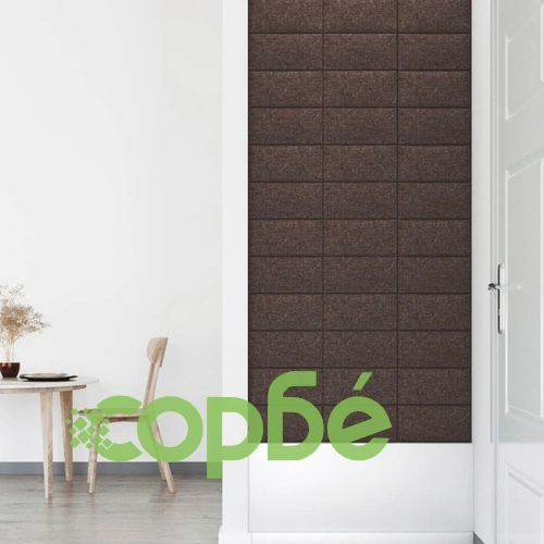 Стенни панели, 12 бр, таупе,30x15 см, плат, 0,54 м² ➤ топ цена ➤ sorbe.bg