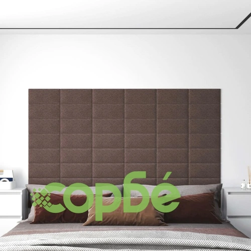 Стенни панели, 12 бр, таупе,30x15 см, плат, 0,54 м² ➤ топ цена ➤ sorbe.bg