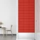 Стенни панели 12 бр червени 30x15 см изкуствена кожа 0,54 кв.м.